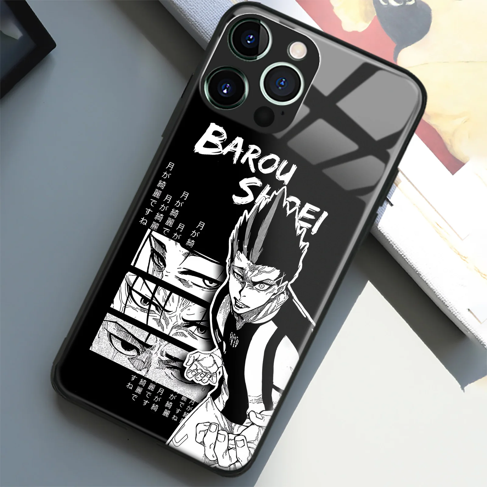 Мягкий силиконовый стеклянный чехол для телефона с аниме Shoei Baro для IPhone Se3, 7, 8, 14, 15 Plus, Xr, Xs, 11, 12, 13 Mini, 14, 15 Pro Max
