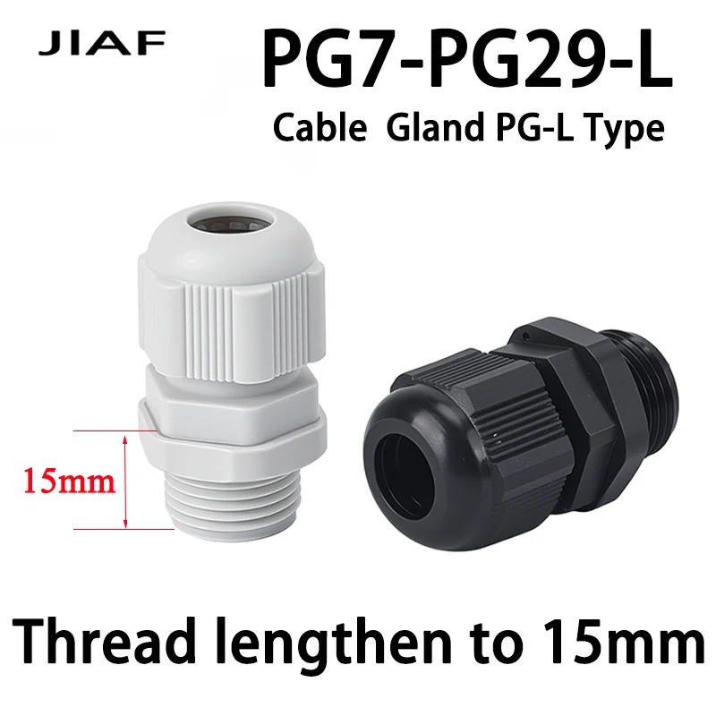 Pg7 Thread JIAF 10PCS PG7-PG29-Lengthen Cable Gland Nylon Waterproof Joint IP68 ...