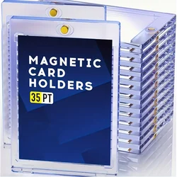 Enhanced Clear Magnetic Card Storage Boxes - 10 Pack, Durable UV - Resistant Acrylic Holders with Magnetic Closure, Perfect for Collectors and Players, Ideal for Card Display and Preservation (Clear)