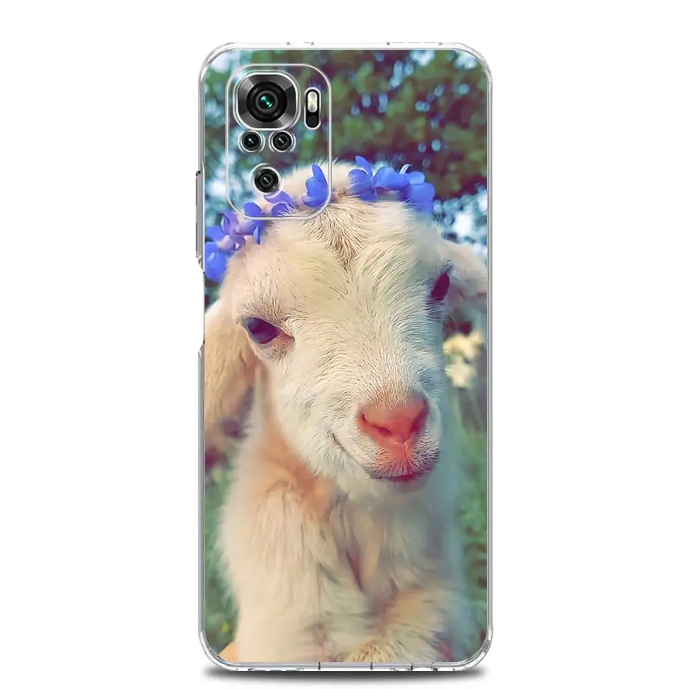 Clear Soft TPU Cartoon Cute Goat Phone Case