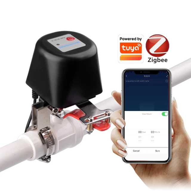 วาล์วควบคุมแก๊สและน้ำแบบไร้สาย Smart Home Tuya Zigbee ควบคุมการเปิด-ปิดผ่าน Smart Life 1
