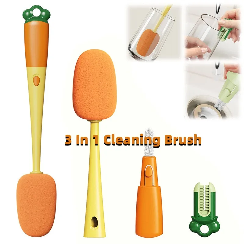 3-in-1 Multifunctional Kitchen Cup And Bottle Cleaning Brush