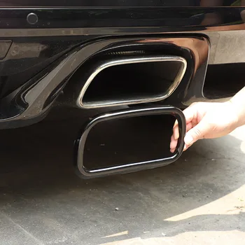 For Jaguar F-TYPE 2013-2024 Stainless Steel Black Car Tail Throat Liner Pipe Exhaust System Decoration Cover Car Accessories 1