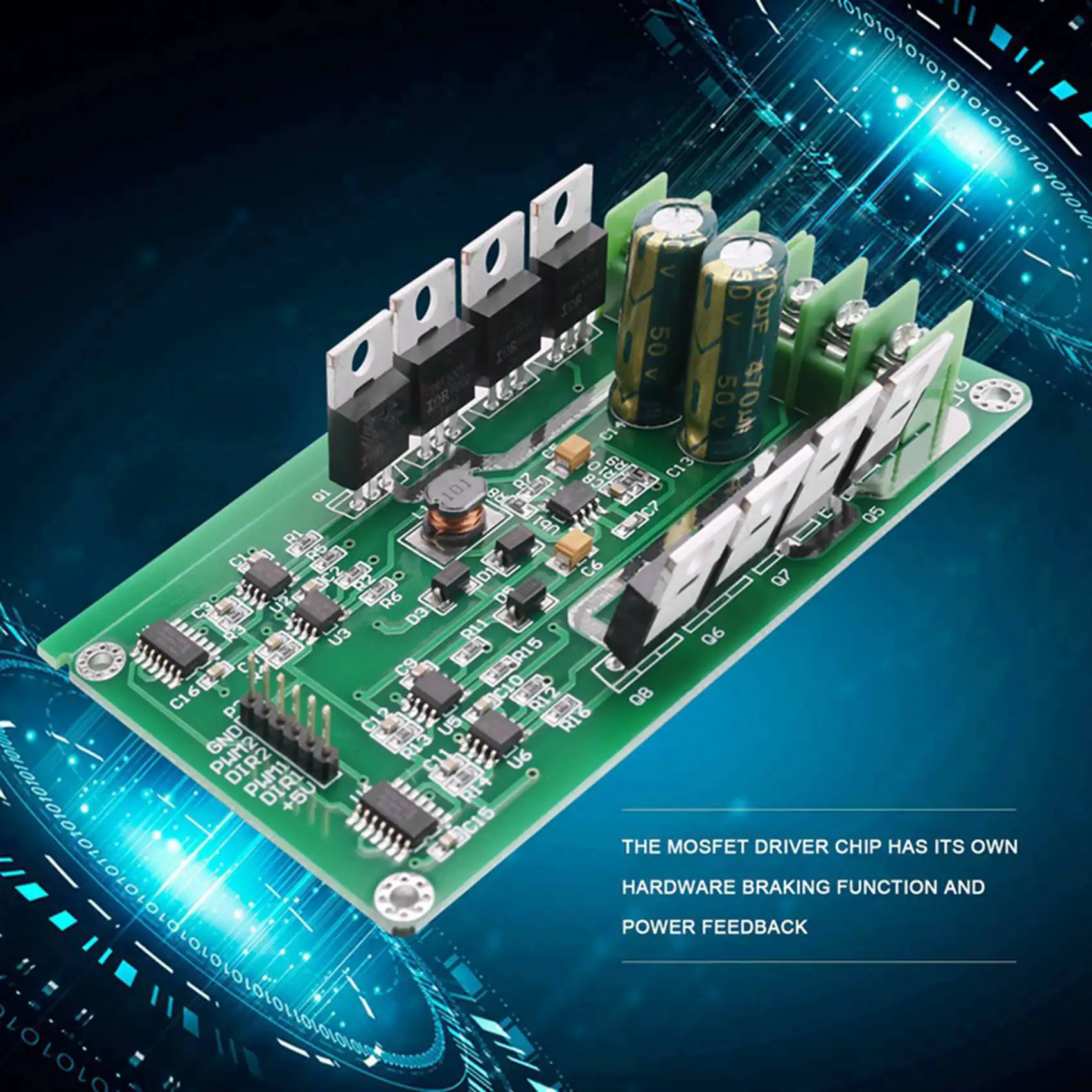 H-Bridge DC 듀얼 모터 드라이버 PWM 모듈, DC 3  36V, 15A 피크 30A, IRF3205, 아두이노 로봇 스마트 카용 고전력 제어 보드