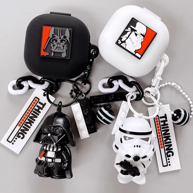 Custodia Per Auricolari Star Wars Per Samsung Galaxy Buds Live / Buds Pro / Buds 2 / Buds2 Pro Cover Per Auricolari Wireless Con Portachiavi