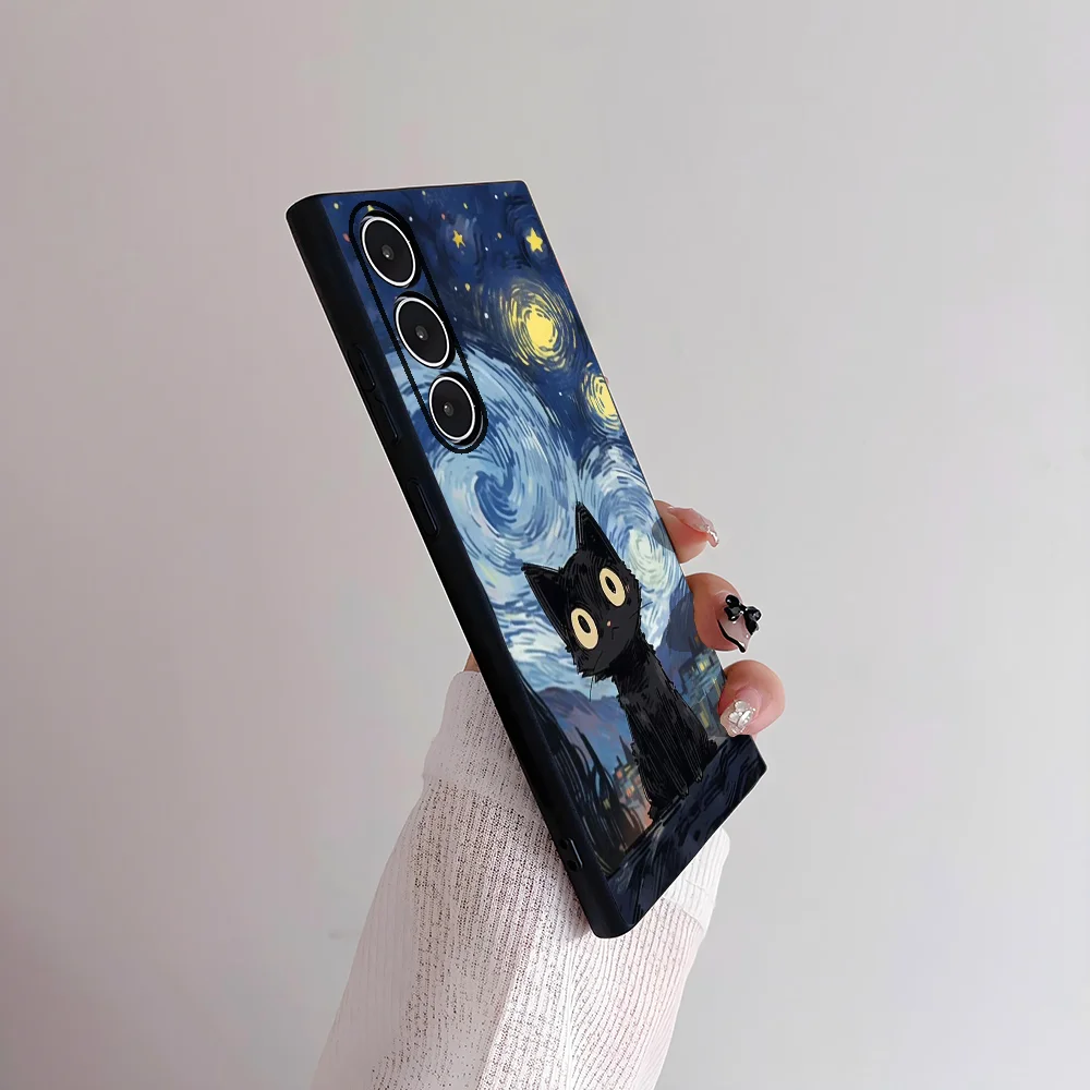 Van ART G-Gogh Cat-Themed Soft TPU Phone Case