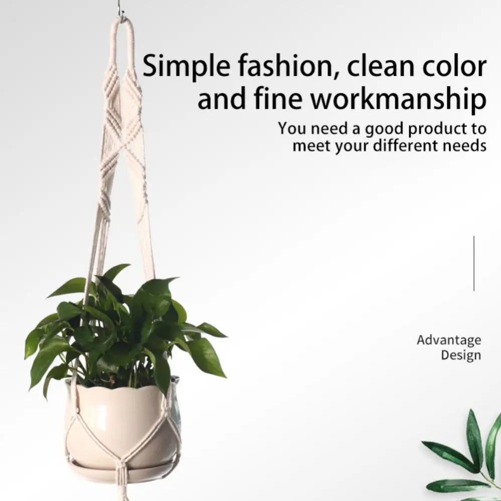 

Plant Hangers Different Layers Cotton Rope Hanging Planters Set Flower Pots Holder Stand For Indoor Outdoor Boho Home Decor