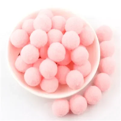 Pompones de peluche suaves y esponjosos de 2 cm, pompones grandes de 20 mm, bolas de pompones de colores para niños, materiales para manualidades y decoración, 20 g