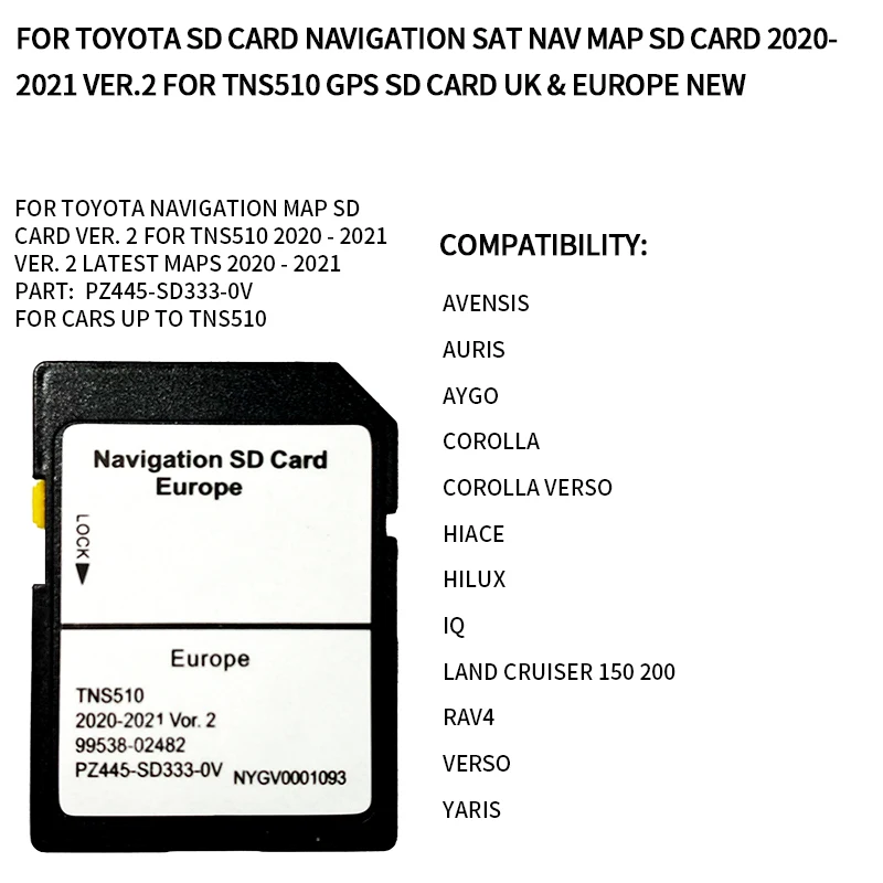 Tarjeta SD De Navegación Más Reciente 2021 Compatible Con