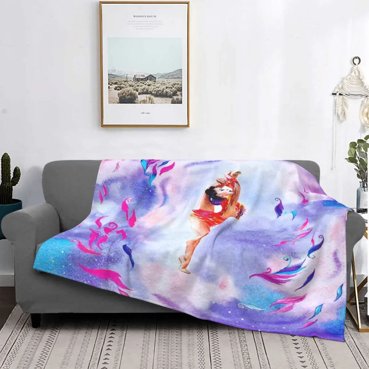 Teenage Girls Gymnastics Rhythmic Sport 719 Blanket Bedspread Bed Plaid