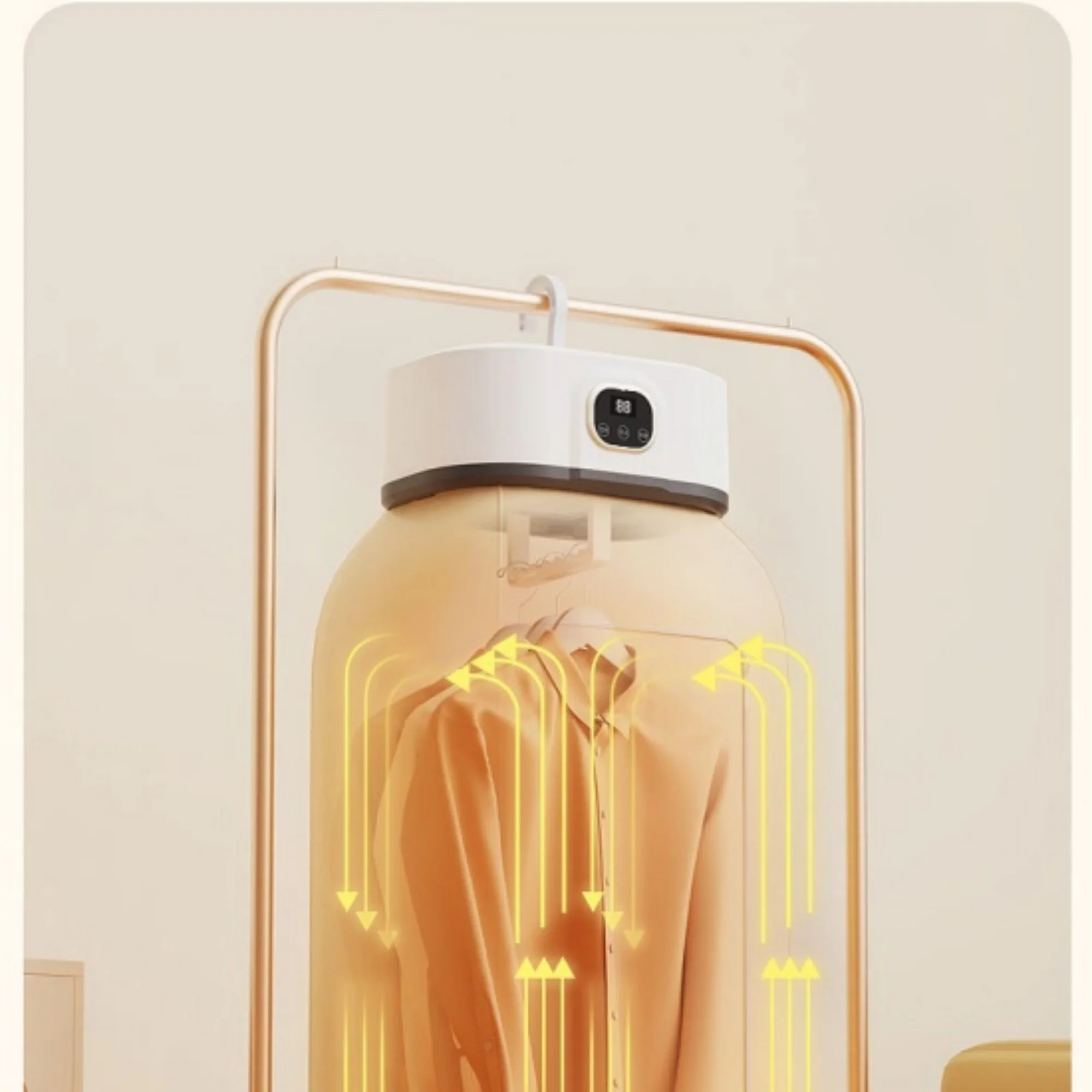 Portable Folded Electric Clothes Dryer Remote Control Multifunctional Dryer Machine Bag Time Setting Clothes