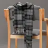 Men's Scarf Winter Thick Warm Plaid Fringed Tassels Cashmere Business Long Scarf Wraps Camping Hiking Scarf Shawl Classic Scarf 3