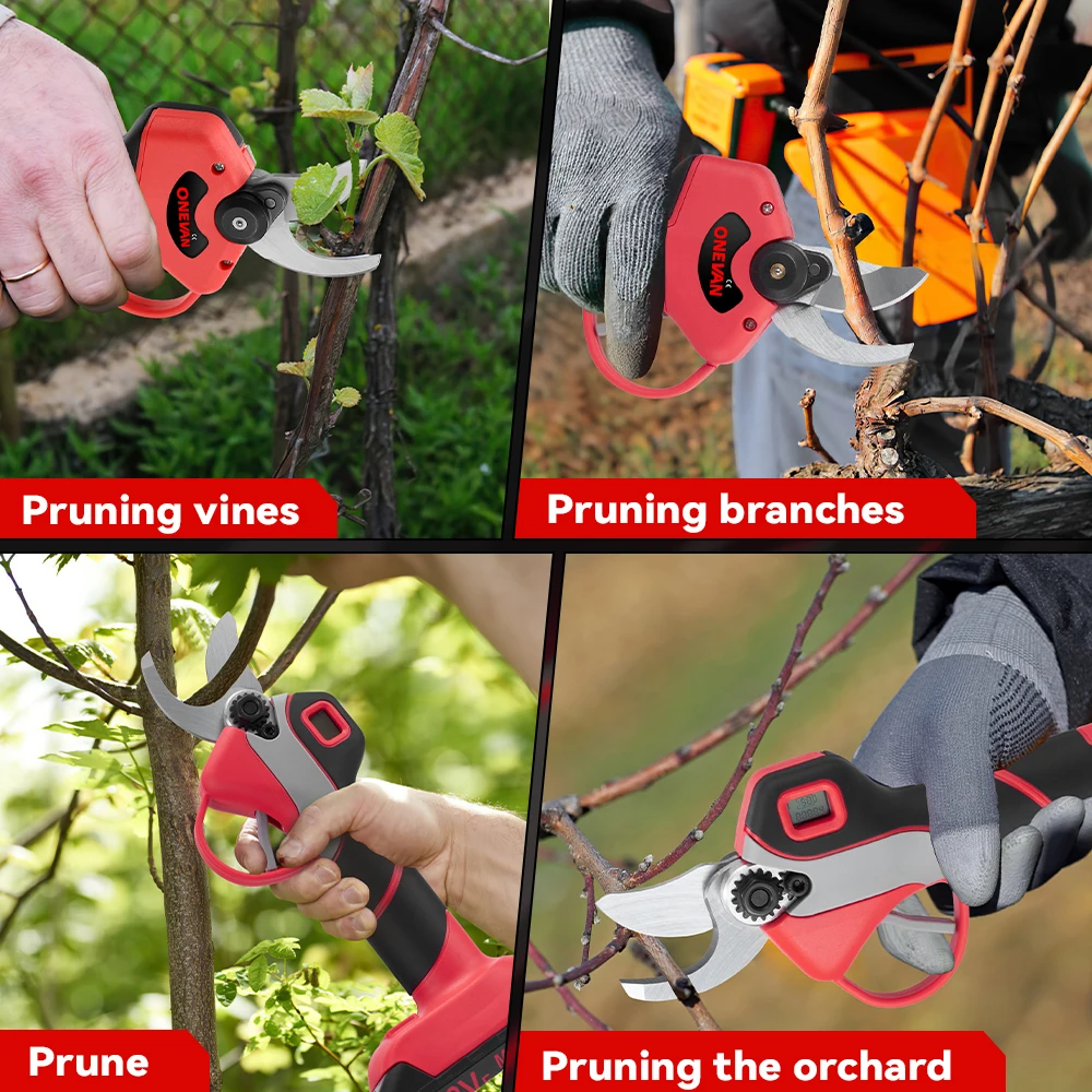 Brushless 30MM Electric Pruning Shears 4Gears Cordless Electric Pruner Branch Rechargeable Gardening Tool For Makita 18V Battery 2