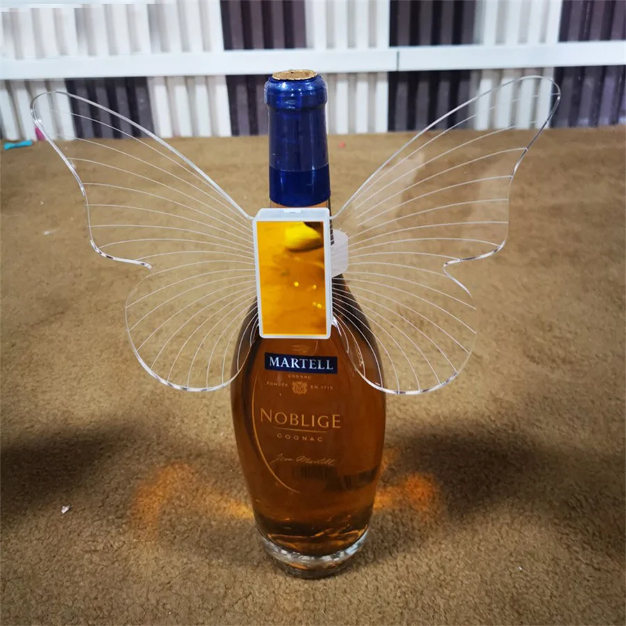 LED Luminous Butterfly Champagne Head Explosive Flash Stick Colorful Wine Bottle Jacket For Bar KTV Party Event Decoration