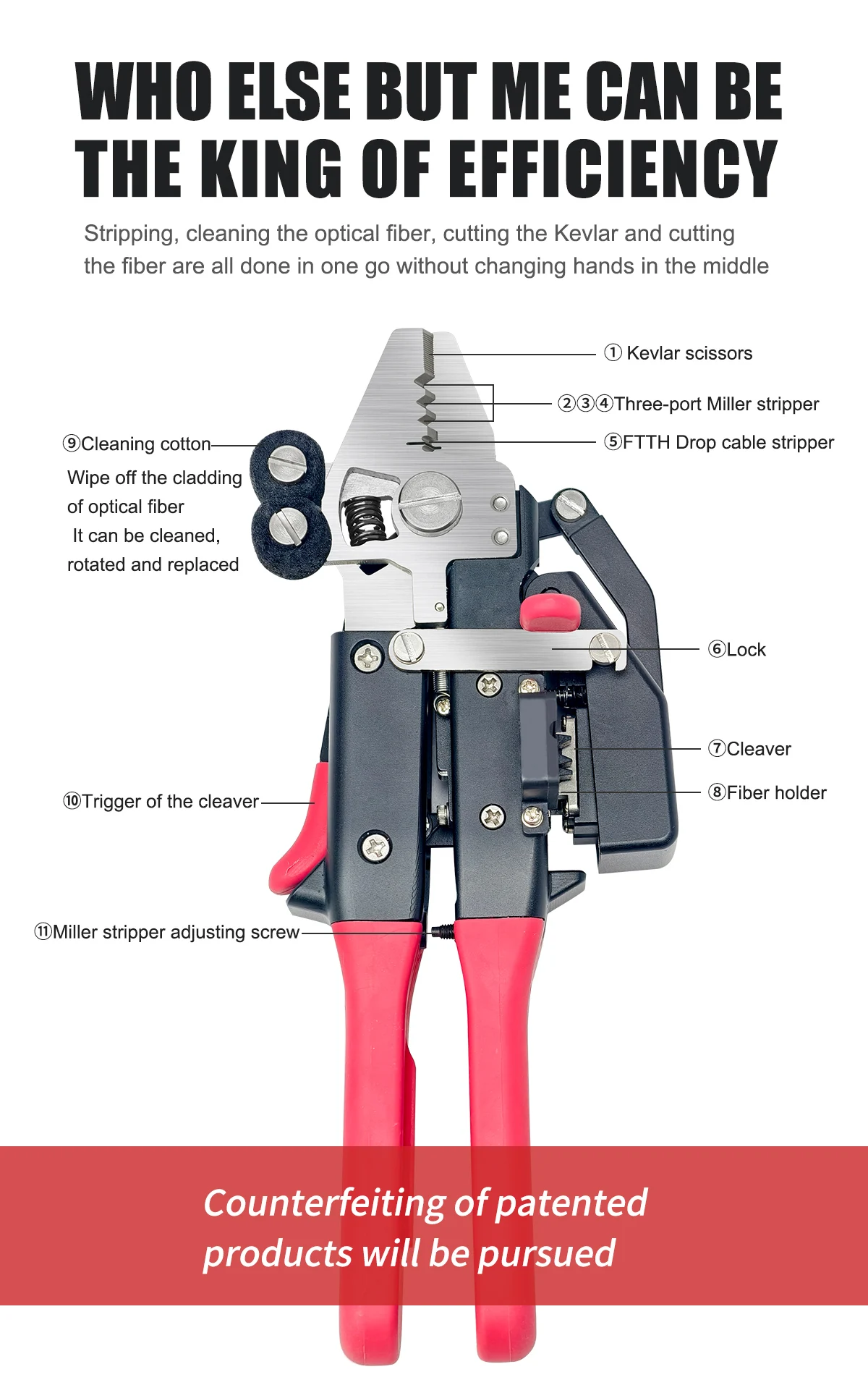 High Quality New Signal Fire MC-16 Multi-Functional Optical Fiber Stripper FTTH