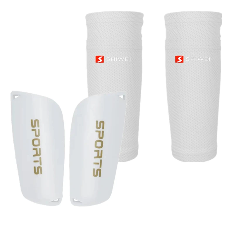 One set of Soccer Shin Guard Pads with Sleeves Kids Child Men Unisex Training Protection football accessories futbol accesorios 5