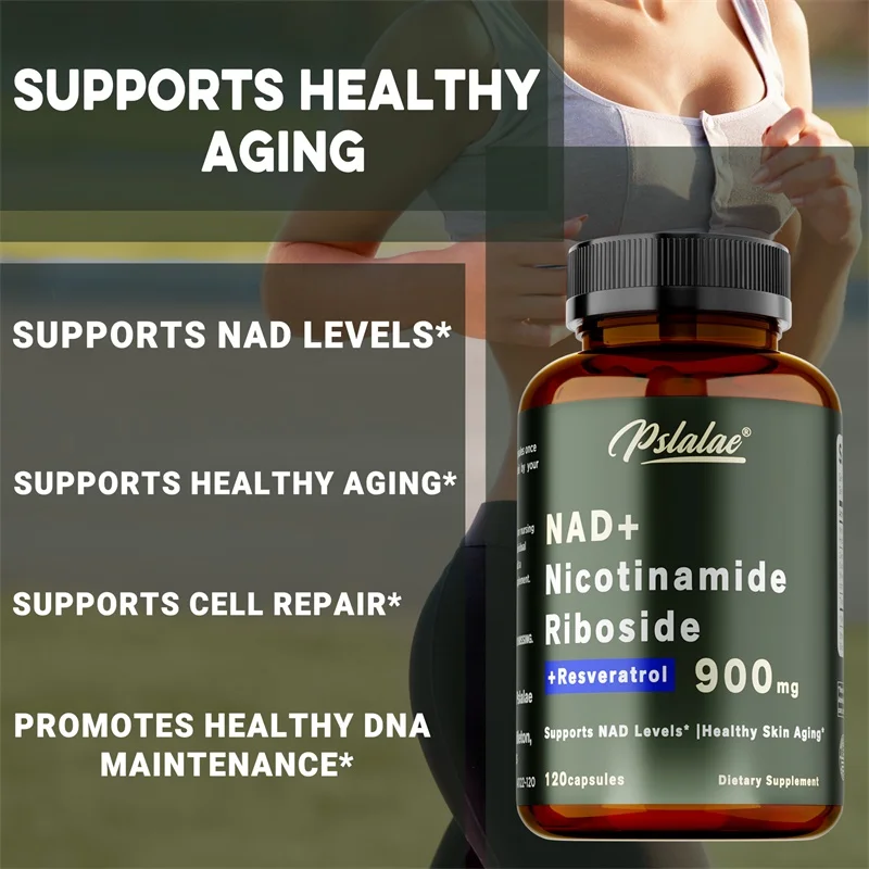 NAD+ Resveratrol Supplements NAD+ Nicotinamide Riboside with Quercetin & Resveratrol Antioxidant Supports Cell Health Brain Vision and Heart Health