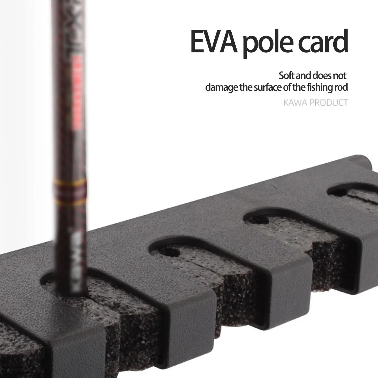 Fishing Rod Holder 6 Holes Wall-mounted Fishing Rod Rack 4 Mounting Screws Fishing Rod Combos Great Fishing Pole Holder For