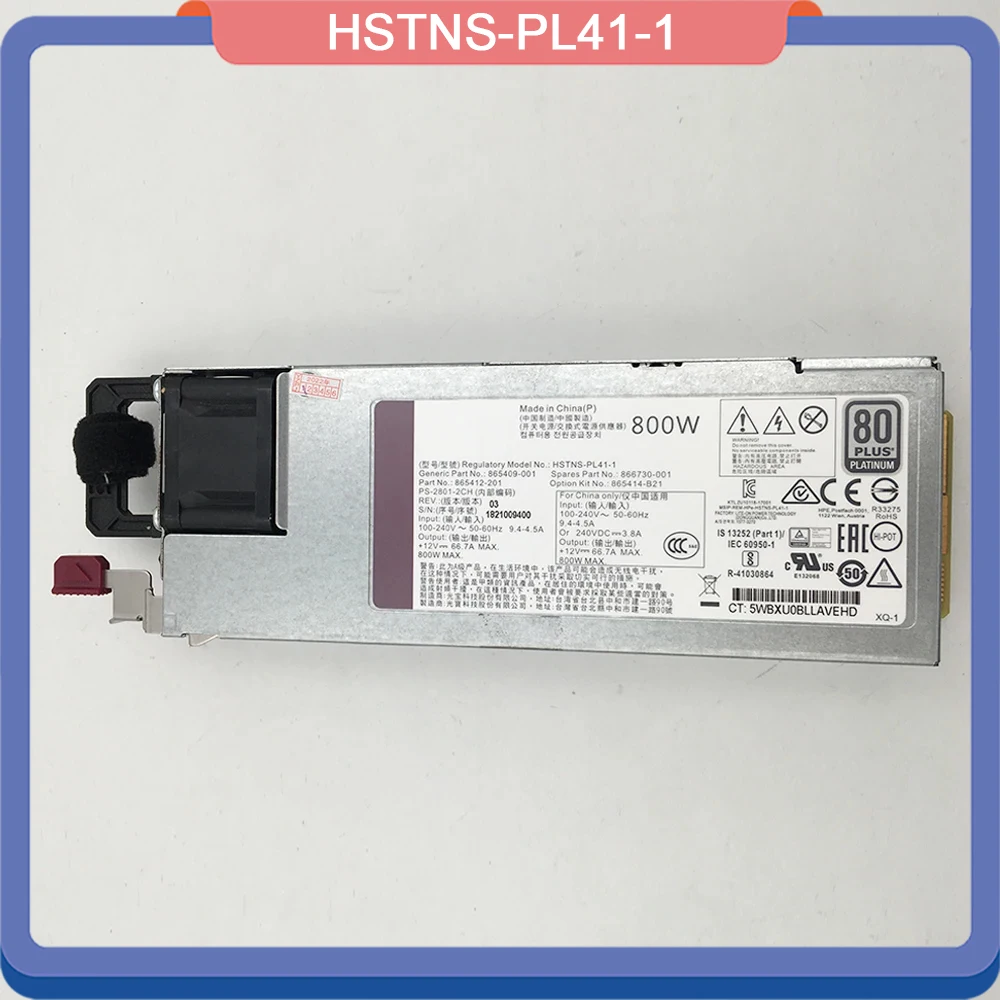For HP DL180 380 360G10 800W Power Supply HSTNS-PL41-1 865414-B21 865409-001 866730-001 Perfect Test 2 For HP DL180 380 360G10 800W Power Supply HSTNS PL41 1 865414 B21 865409 001 866730