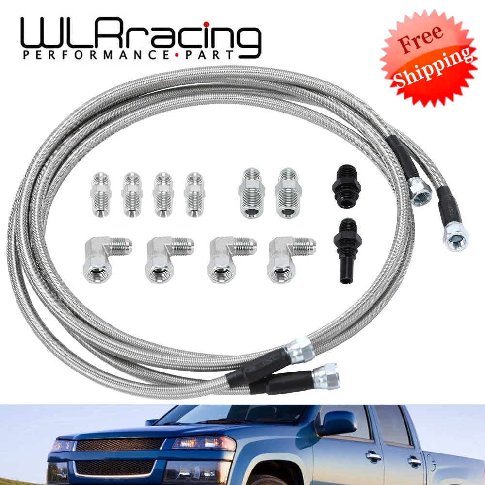 

Stainless Steel Braided Transmission Fluid Cooler Hose Line Fitting Kit For GM Chevrolet TH350 TH400 4L60E 4L80E 700R4 TR6060