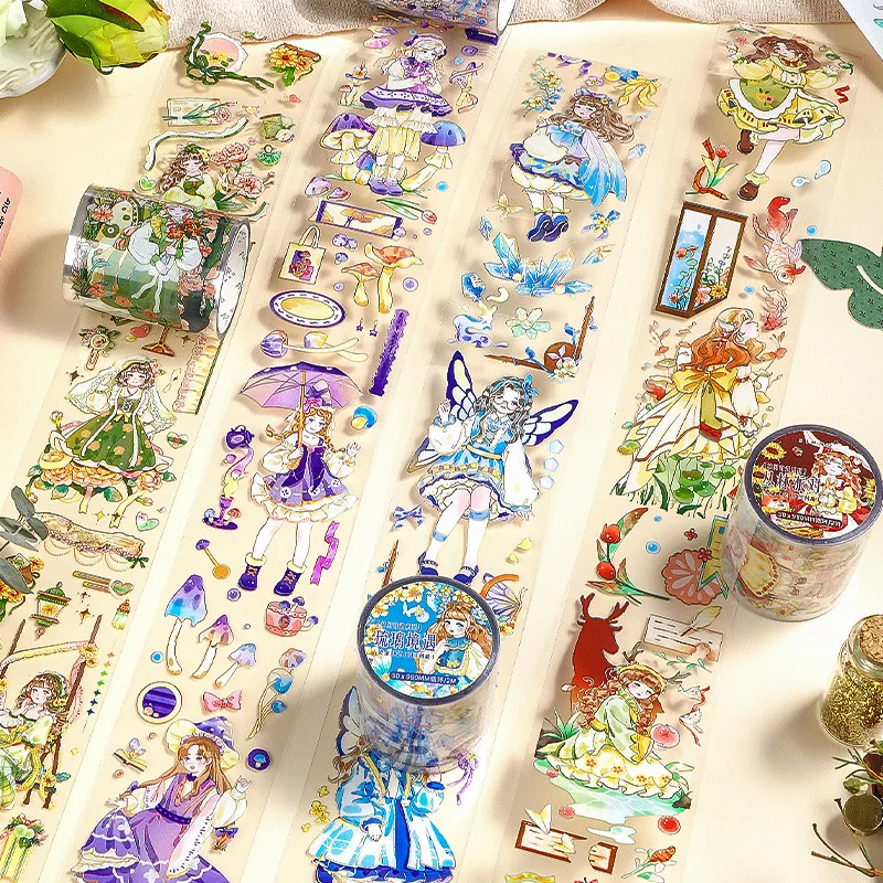 

4style Kawaii Diary Decor Tape Clear PET Tapes for DIY Diary Scrapbook Cute Stationery Materials