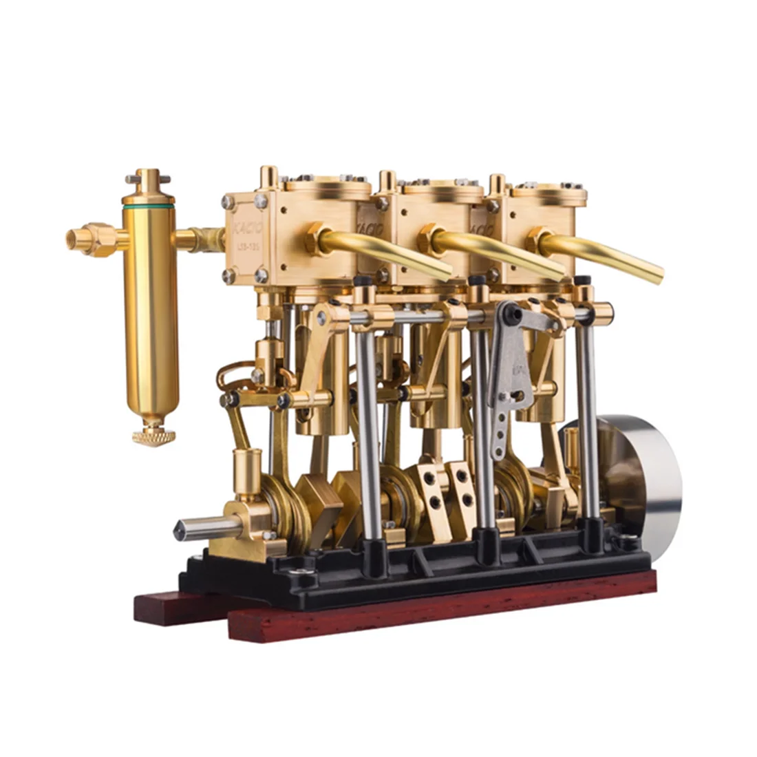 

KACIO LS3-13S Vertical Three-cylinder / 2 cylinder Reciprocating Steam Engine Model with Oil Cup for 80-120CM Steam Model Ship