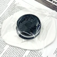 2PCS/1PC Silicone Biscuit Stress Relief Squishy Toys Fidget Pinching Squeeze Toy for Children Adults Soft Cookie Antistress Toy 2