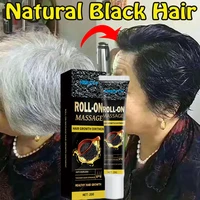 Sérum de traitement capillaire Anti-gris à base de plantes, crème blanche à noire, réparation permanente, couleur naturelle, nourrit le cuir chevelu, produits de soins capillaires 1