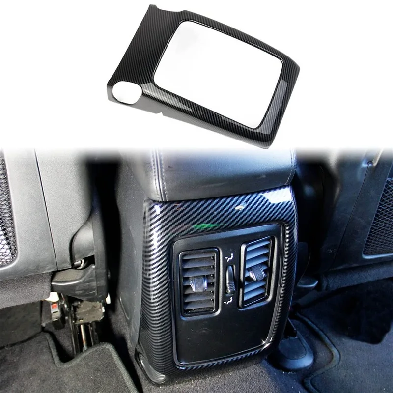 Carbon Fiber Rear Air Conditioner Outlet Vent Panel Trim for Dodge