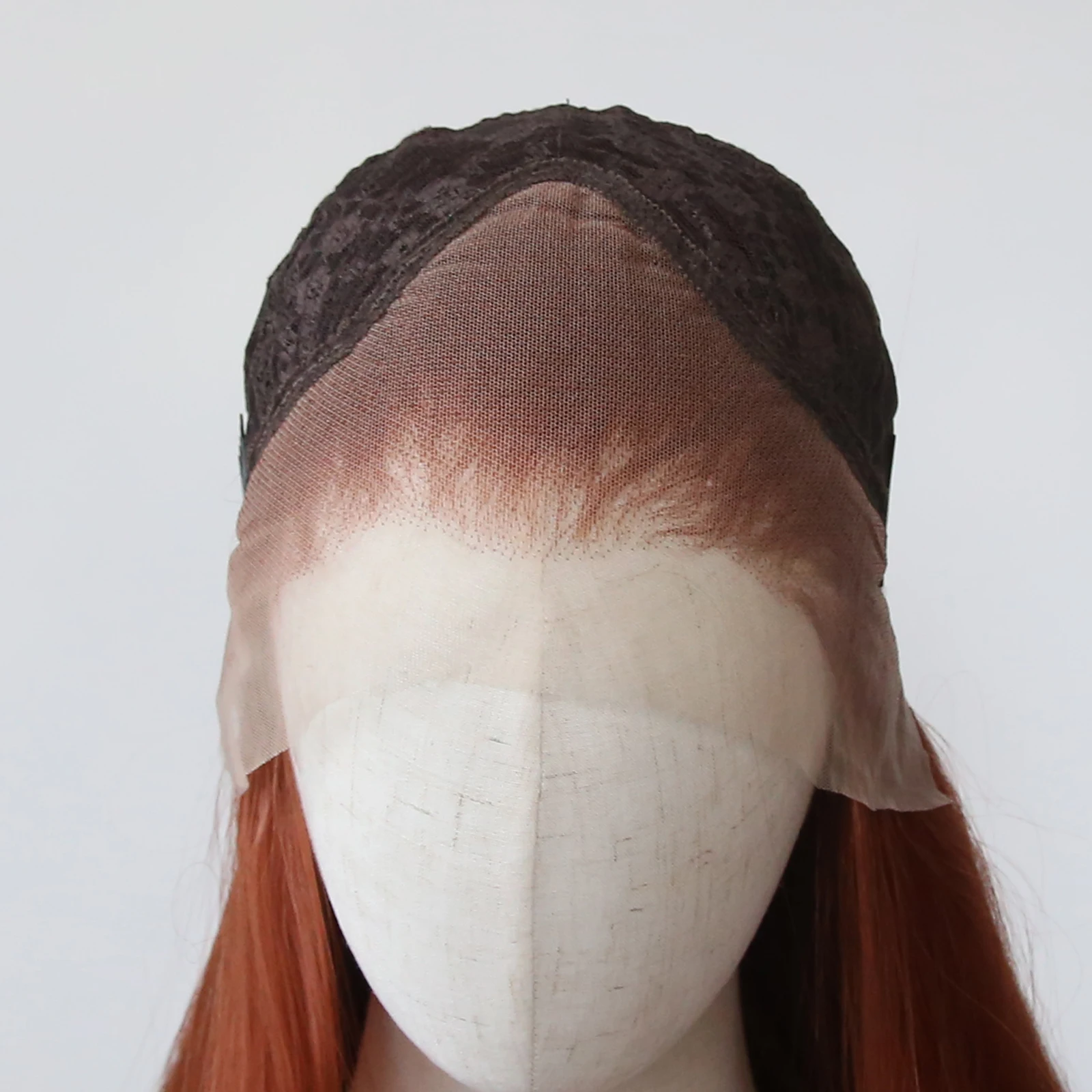 Lace Front Wig Synthetic Hair Wigs Ginger Brown Synthetic Lace Front Wig Long Straight Copper Red Pre Plucked Heat Resistant Fiber Hair
