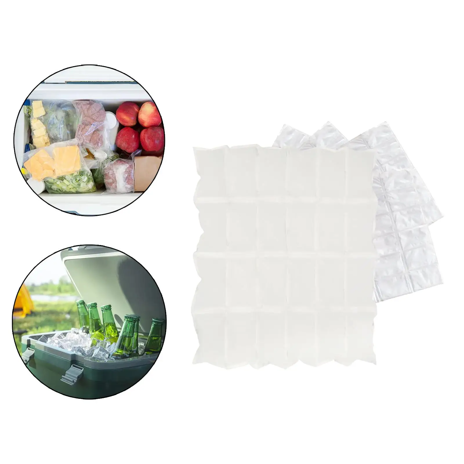 

120 Pieces Ice Packs Self Absorbent Ice to Use, Freezer Packs Ice Pack Sheets for Keep Food Fresh Lunch Shipping Food