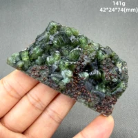 Cristal de Ludlamite RARE — Minéral de phosphate vert vibrant — Brésil — Spécimen naturel 1