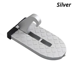 Foldable Car Roof Rack Door Step - Multifunctional Aluminum Safety Accessory Kickstand (Silver)