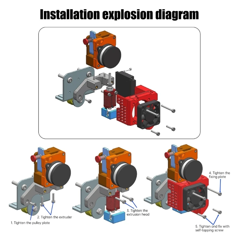 

Dual Bowden Extruder High Performance for Ender-3 Ender-3 V2 Ender-5 Dropship
