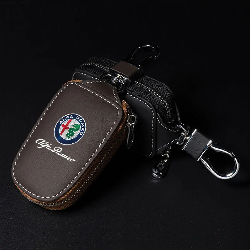 NOVITÀ Portachiavi per Auto Alfa Romeo Giulietta 159 Mito Giulia Stelvio 147, Custodia Protettiva per Chiavi, Portachiavi a Portafoglio - immagine 2