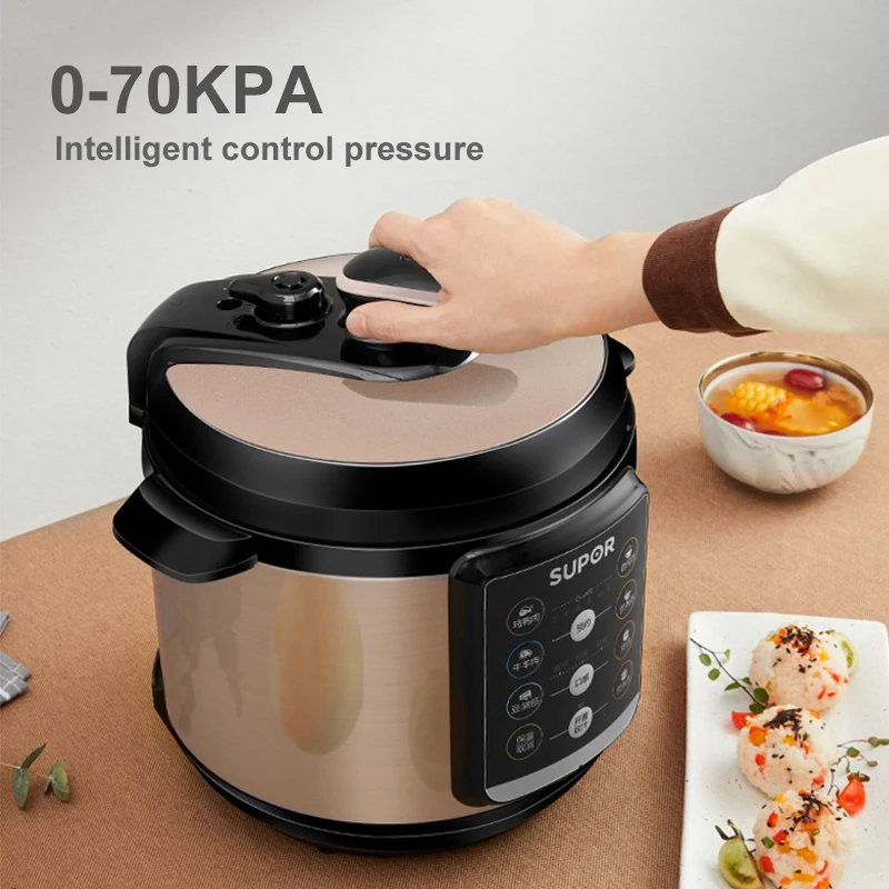SUPOR 4L Electric Pressure Cooker Large Capacity Multifunctional Rice Cooker Double Liner Kitchen Appliances For 2-8 People