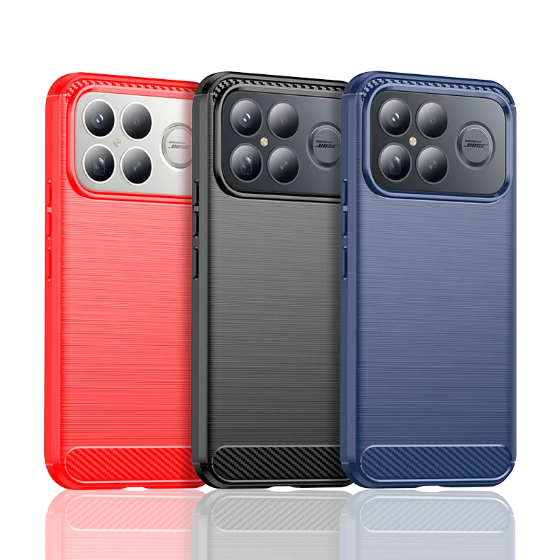 Shockproof Luxury Silicone Brushed TPU Phone Cover