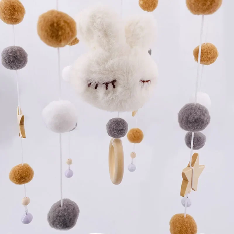  딸랑이 장난감 0-12 개월 침대에 나무 모바일  뮤직 박스 침대 벨 교수형 장난감 홀더 브래킷 용 침대 소녀 장난감