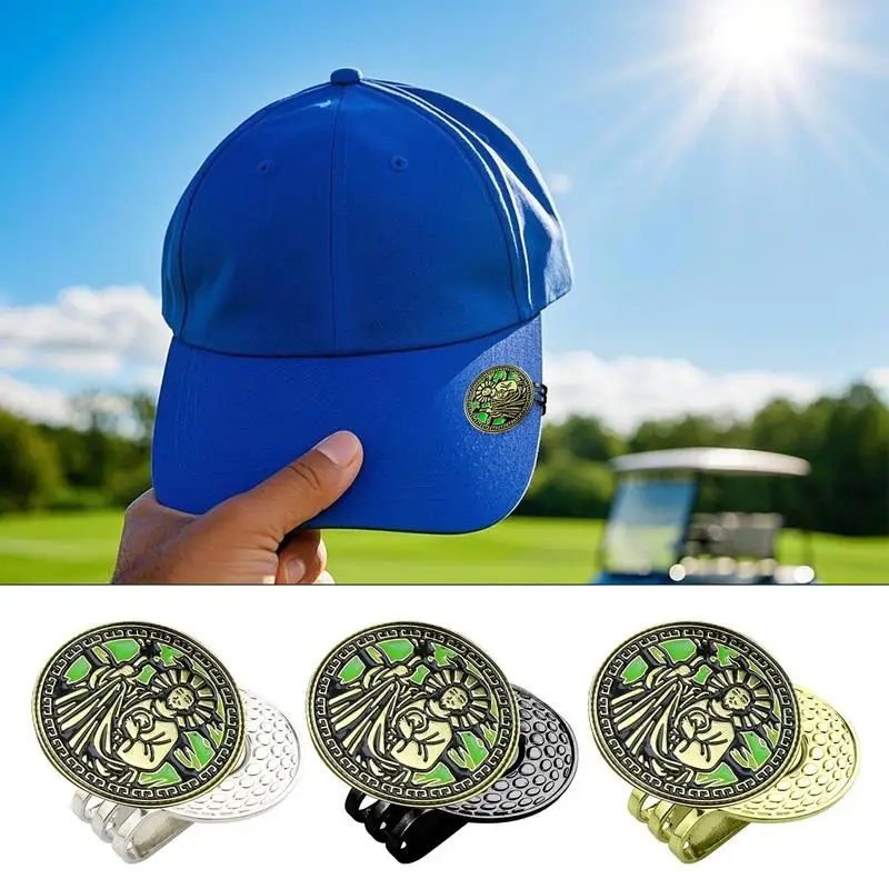 Golfer Ball Marker Funny Saint Jew Jesus Creative Golfer Ball Marker Hat Clip Magnetic Plated Alloy Trendy Decorative Caps