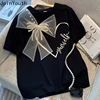 White Tshirts for Women Summer Camisetas Short Sleeve O-neck Sweet Bow Tees Y2k Tops Fashion Casual T Shirts 2025 Ropa Mujer