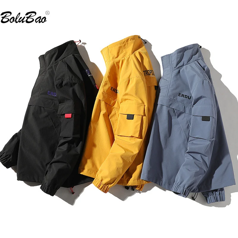

BOLUBAO 2023 Outdoor Casual Jacket For Men Solid Color Warm Multi-Pocket Coat High Quality Design Hot Jacket For Men