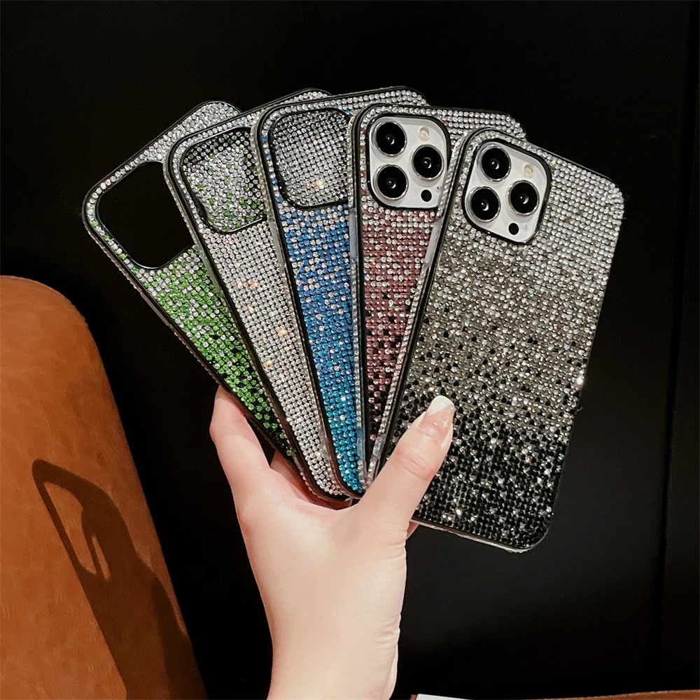 Luxury Colorful Diamond Glitter Rhinestone Shockproof Phone Case