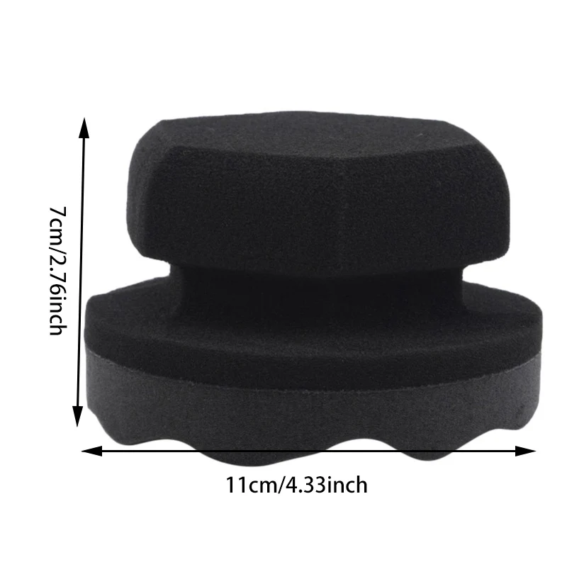 Car Wax Polishing Sponge Hexagonal Grip Applicator Hand Tire Wax Sponge High Density Foam Sponge For Auto Waxing Accessories 3