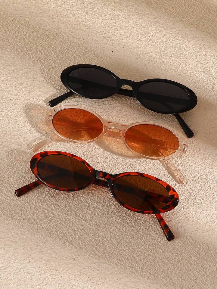 3CS Fashion Round Plastic Frame Women Sunglasses For Men Daily Life Shades Eyewear Accessories.