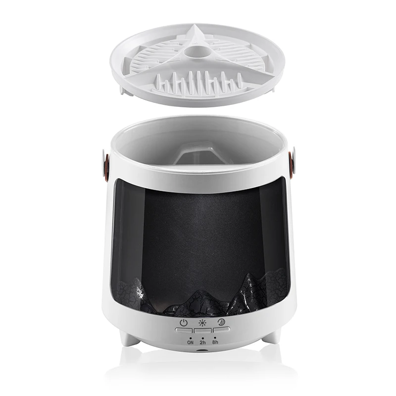 Realistic Flame Aroma Diffuser Colorful Aurora Humidifier 6