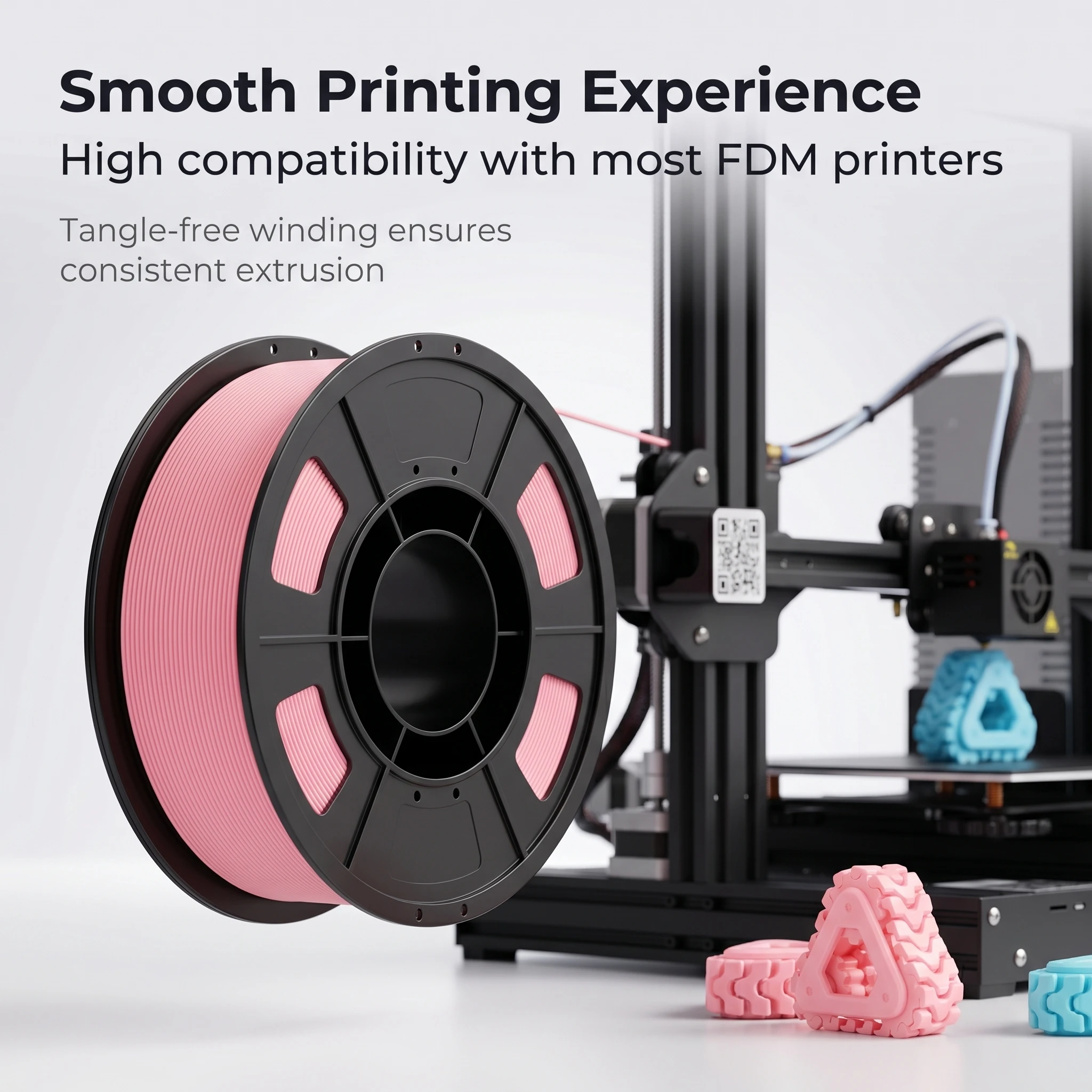 1.75mm 고속 PLA 3D 프린터 필라멘트 번들 ±0.02mm 치수 정확도 재사용 가능 250g 스풀 총 1KG
