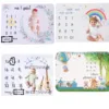 Baby Monthly Milestone Blanket For Girl Boys Floral Wings Newborn Soft Flannel Blanket Photo Prop Background Child Play Mats 1