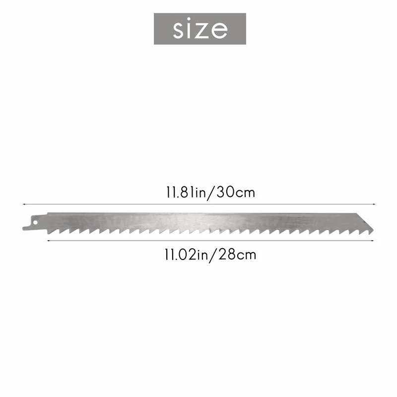 12Inch Reciprocating Saw Blade For Food Cutting Big Teeth Saw Blades For Freeze Meat, Ice Cubes 3Pcs 5
