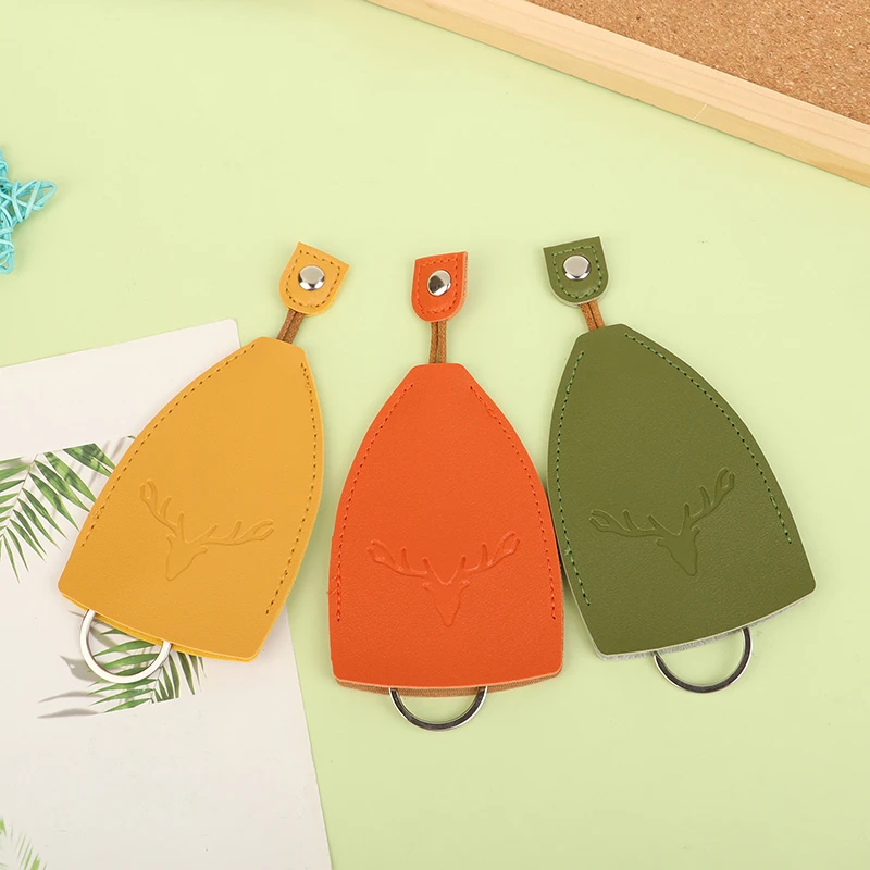 Christmas Elk Key Box Cute Pull Out Key Wallets PU Leather Case Pull Type Pocket Holder For Keys Leather Keychain 1Pc key case