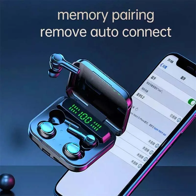 M21 TWS Wireless Bluetooth Headphones Couple Earbuds Touch 